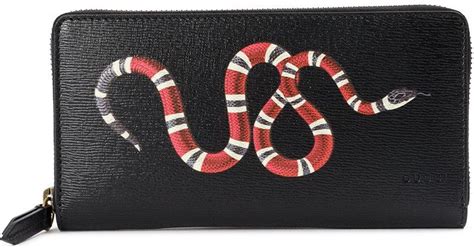 gucci black kingsnake wallet|gucci snake wallet men's.